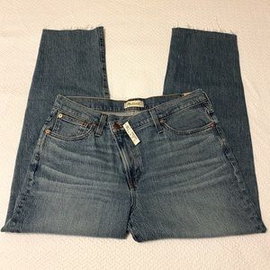 NWT - Madewell Perfect Vintage Straight Jean; Size 30; Cross-Tab Edition